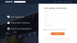 Jobsite Sign up - Procore