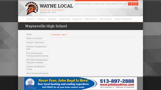 Wayne Local Schools - waynesville-high-school