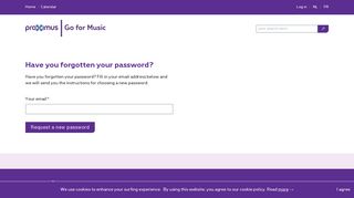 Have you forgotten your password? - Proximus Go For Music