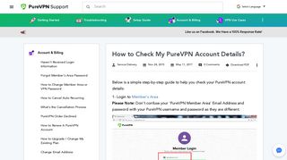 How to Check My PureVPN Account Details? - PureVPN Support