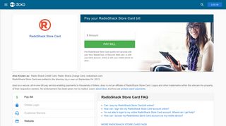 RadioShack Store Card: Login, Bill Pay, Customer Service and Care ...
