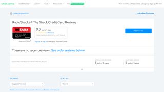 RadioShack's® The Shack Credit Card Reviews | Credit Karma