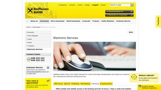 E-Banking - Electronic Services - Raiffeisen Bank Kosovo J.S.C.