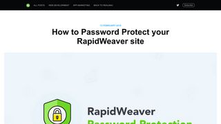 How to Password Protect your RapidWeaver site - The Realmac Blog