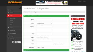 Track Registration - RCSignup.com