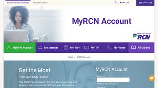 Access your MyRCN Account, Billing Info | RCN Welcome Guide
