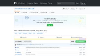 GitHub - DimiMikadze/node-redux-auth: Token authentication system ...