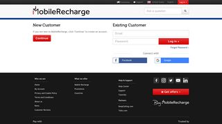 login page - Mobile Recharge