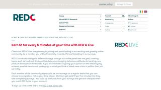 Earn €1 for every 5 minutes of your time with RED C Live - RedC ...
