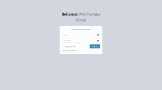 RelianceHMO Provider Portal | Log in