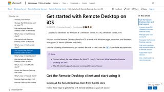 Get started with Remote Desktop on iOS | Microsoft Docs