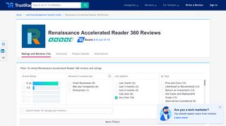Renaissance Accelerated Reader 360 Reviews & Ratings | TrustRadius