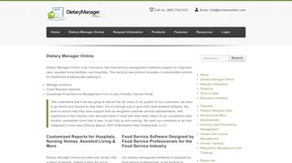 Dietary Manager | Dietary Management Online | Dietary Software ...