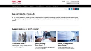 Support and downloads | Ricoh Europe