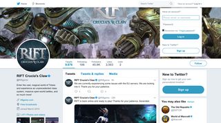 RIFT Crucia's Claw (@Riftgame) | Twitter