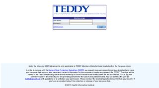 TEDDY - Login - University of South Florida