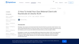 How To Install Your Own Webmail Client with Roundcube on Ubuntu ...