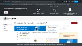 email - Roundcube - how to enable user registration? - Server Fault