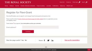 Register for the Royal Society's Grants Management System | Royal ...