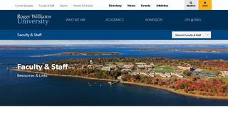 Faculty & Staff | Roger Williams University