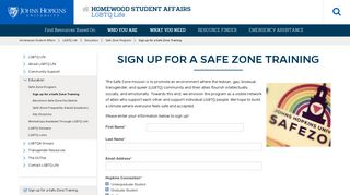 Sign up for a Safe Zone Training | LGBTQ Life
