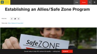 Establishing an Allies/Safe Zone Program | Human Rights Campaign