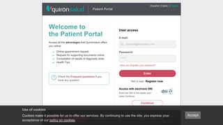 Portal del paciente - User access - Quirónsalud