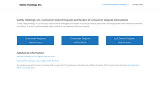 Lyft Consumer Dispute - Request Procedures | sambasafety.com