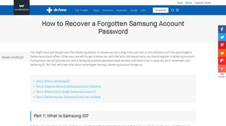 How to Recover a Forgotten Samsung Account Password- dr.fone