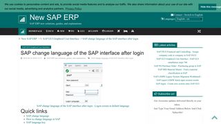 SAP change language of the SAP interface after login - [SAP ERP new ...
