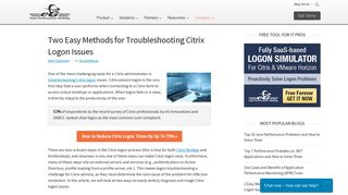 Citrix Logon Issues & Problems – Two Ways to Fix Them | eG ...