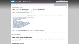 SAP Service Marketplace Overview and FAQ - SCN Wiki