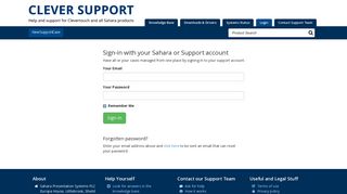 Login with your Sahara account | CleverSupport