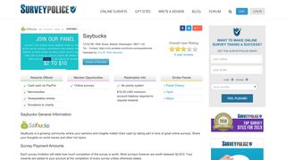 Saybucks Ranking and Reviews - SurveyPolice