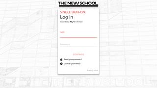 Log in - New School SSO