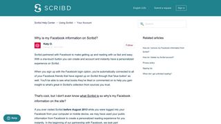 Why is my Facebook information on Scribd? – Scribd Help Center