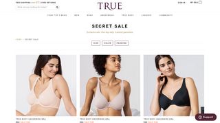 Secret Sale | Shop Bras & Underwear | True&Co. - True&Co