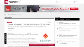 Eleven Wireless Launches New ElevenOS Software - Hospitality Net