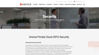 Kronos private cloud security and workforce ready reliability. | Kronos