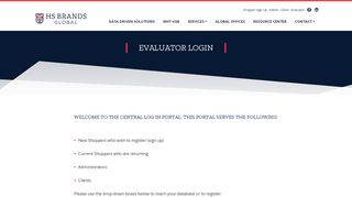 Evaluator Login | HS Brands Global