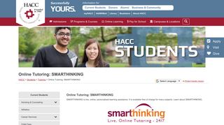 Online Tutoring: SMARTHINKING - HACC