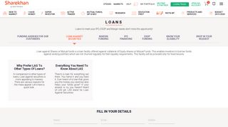 Loan against securities - Sharekhan