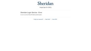 Sheridan Single Sign-on