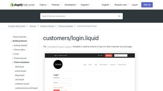 customers/login.liquid · Shopify Help Center