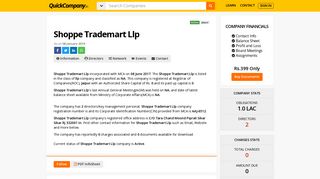 Shoppe Trademart Llp - Company, Directors and Financial ...