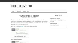 What Is Shoutbox or ShoutMix? – Cherlene Lim's Blog