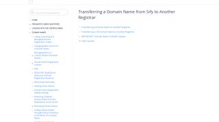 Transferring a Domain Name from Sify to ... - Control Panel Login