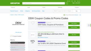 DSW Coupons, Promo Codes & Deals 2019 - Groupon