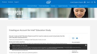 Creating an Account for Intel® Education Study