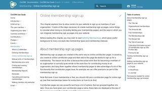 Online membership sign up - CiviCRM User Guide - CiviCRM ...
